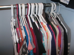 It doesn't have to be pretty to be organized. Want some practical, frugal and real tips to organize your closet? Use what you already have to create an organizational system that works for you.