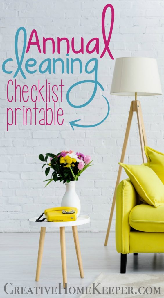 Annual Cleaning Checklist