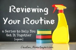 reviewing your routine button