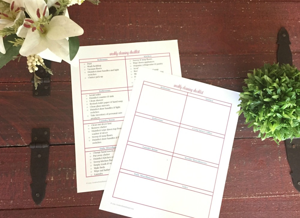 office cleaning checklist printable