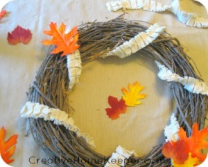 Add some festive fall decor to your home with these easy DIY Fall Wreaths. Simple enough for the non-crafty yet adds beautiful accents to your home this fall. | CreativeHomeKeeper.com