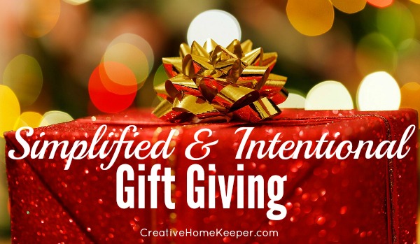 Simplified and Intentional Gift Giving