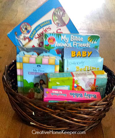 Bible Study Basket for Kids - supplies