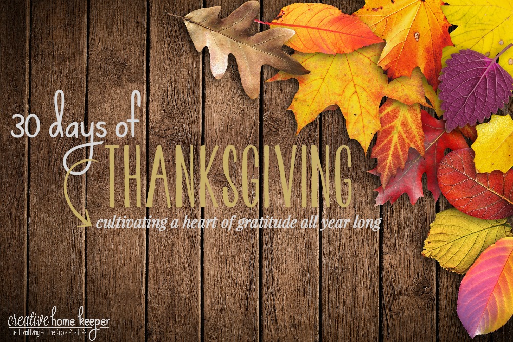 Cultivating gratitude and practicing thanksgiving isn't just reserved for the month of November. They are spiritual disciplines we can include in our everyday daily devotional time. Start the disciple by practicing gratitude for 30 days with these simple ideas to draw your heart closer to all the gifts and blessings from above. 