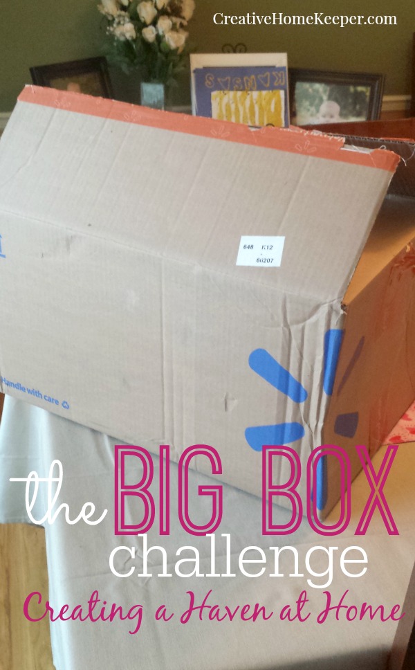 Ready to start decluttering your house but don't know where to start? How about with the Big Box Challenge? It's simple, only takes a few minutes, and allows you to give your home a quick sweep through before you actually begin the process of a big room-by-room overhaul. 