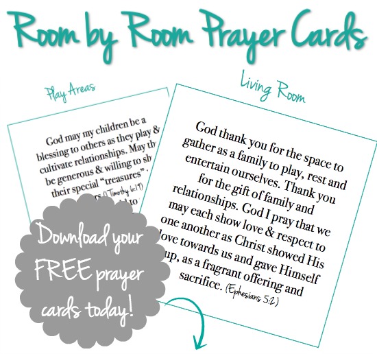 Do you regularly pray over your home? How about making it a part of your regular cleaning schedule with these room by room prayer cards? You never know, this simple trick might even make you enjoy cleaning!!!