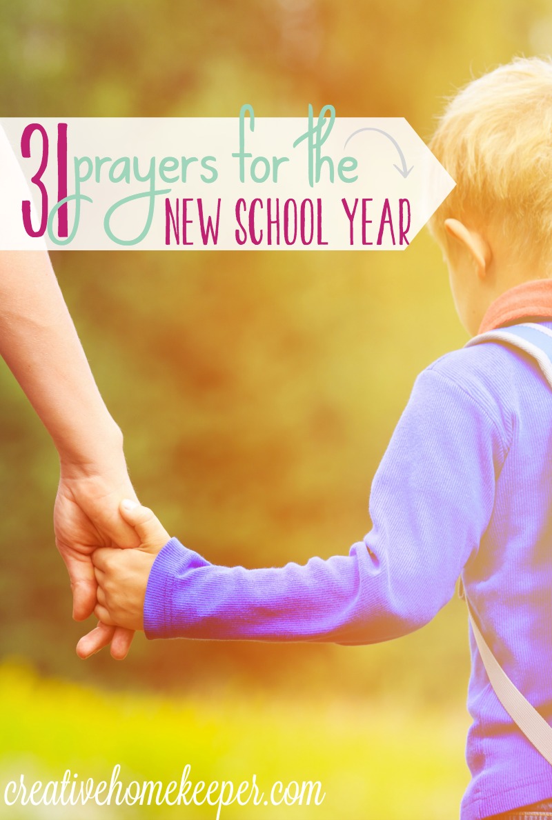 Praying Scripture is a powerful weapon we have to fight off anxiety and fear in the unknown. This prayer calendar for the school year is Scripture based and includes 31 days of prayer that can customized and adapted for any school situation from public, private or homeschool. Download your free prayer calendar today and commit to praying every single day of the new school year! 