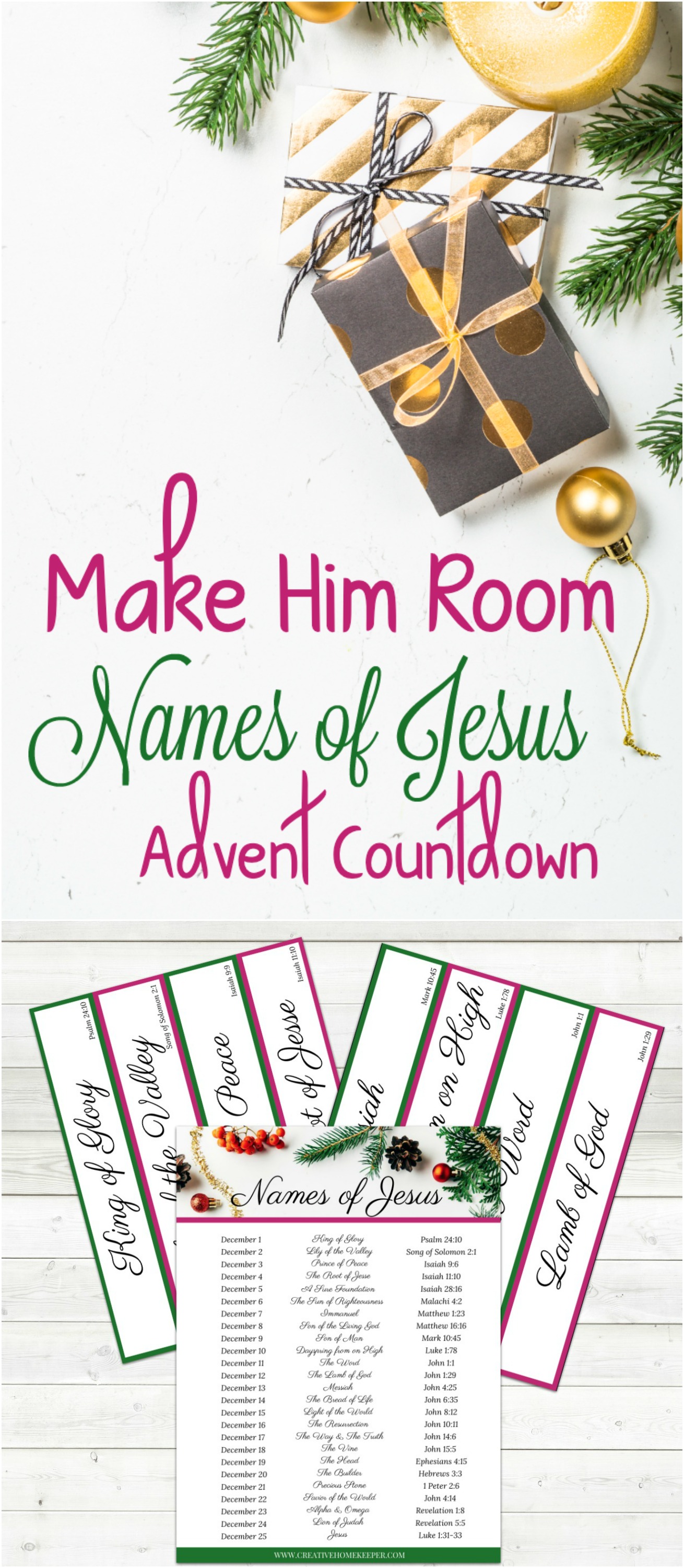 Names of Jesus Advent Countdown