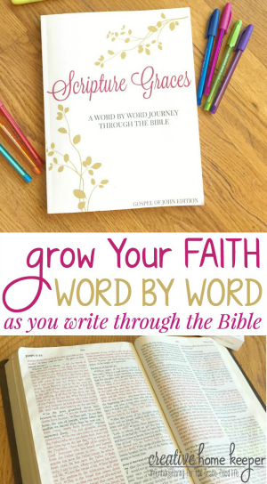 Are you ready for God's Word to become alive and active in a way you have never experienced before? This quiet time tool is for you! A daily devotional journal that will help you spend time reading and engaging the Bible in just a few minutes each day. Grow in greater understanding by writing the Word and slowly move through the ministry of Jesus' life on earth through Scripture Graces, The Gospel of John Edition.
