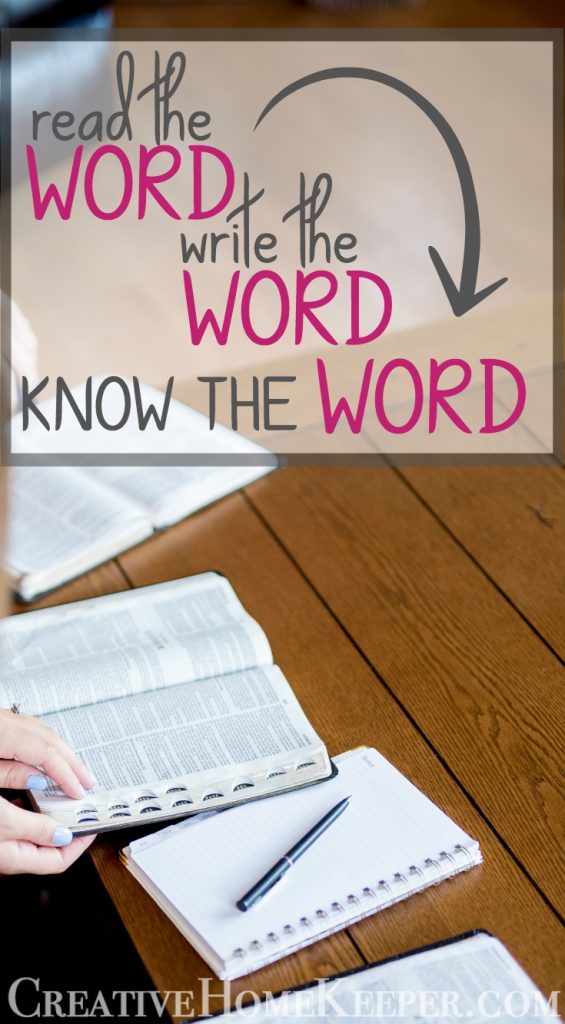 The simple discipline of writing out the Scriptures has made God’s Word come alive & active to me than anything else I had done before to grow in my understanding of the Bible. Read the Word, Write the Word, KNOW the Word... that's powerful!