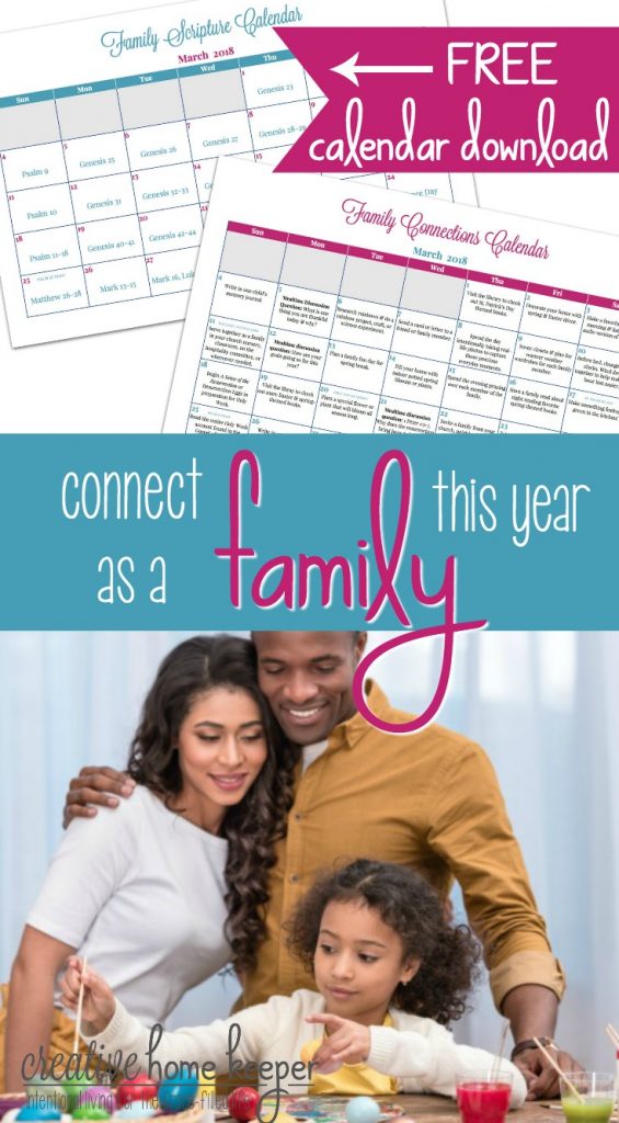 March Family Connections Calendar