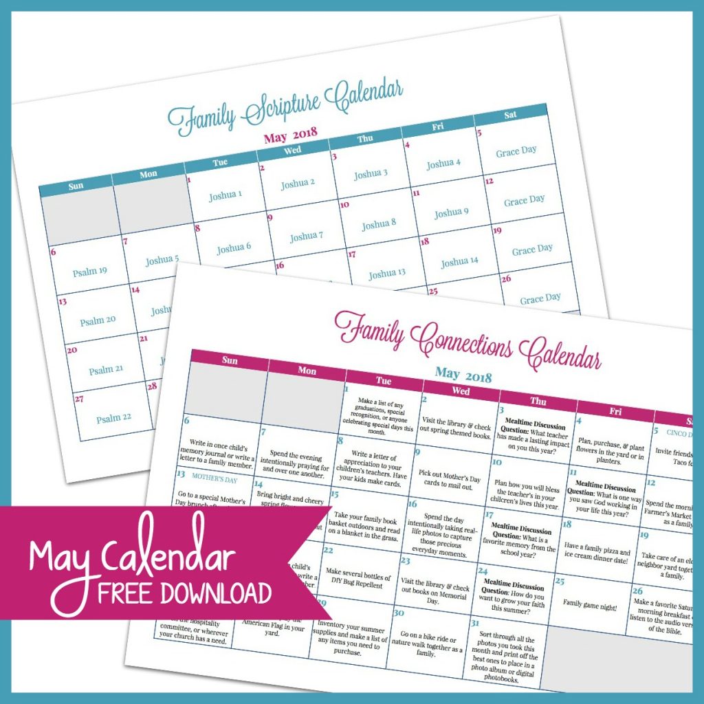May Connection Calendar Collecton
