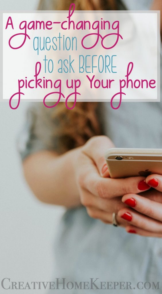 A Game-Changing Question to Ask Before Picking Up Your Phone