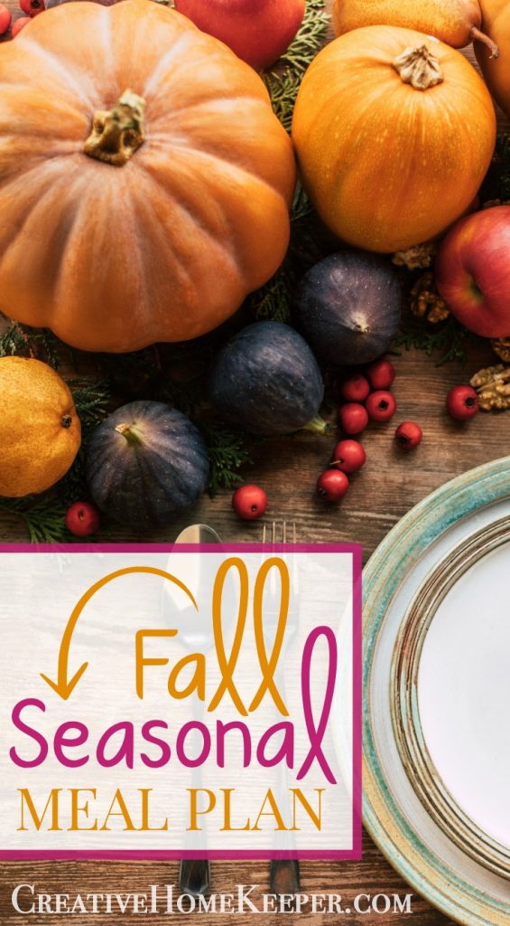 Fall Seasonal Meal Plan